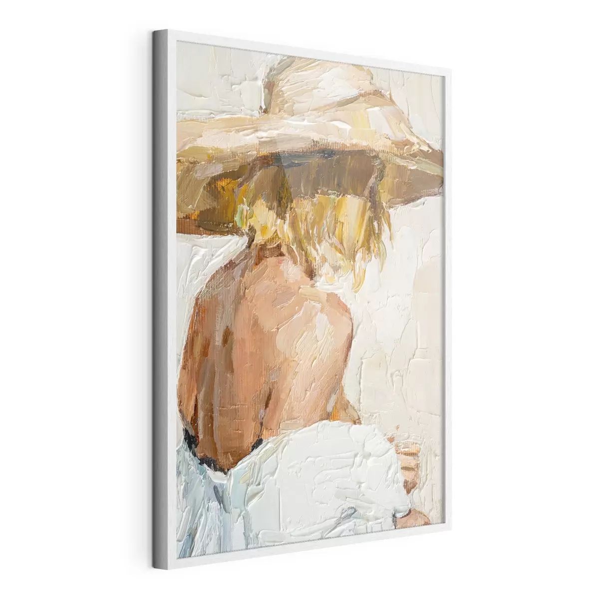 Poster Portrait d'une femme de dos à l'huile f37061
