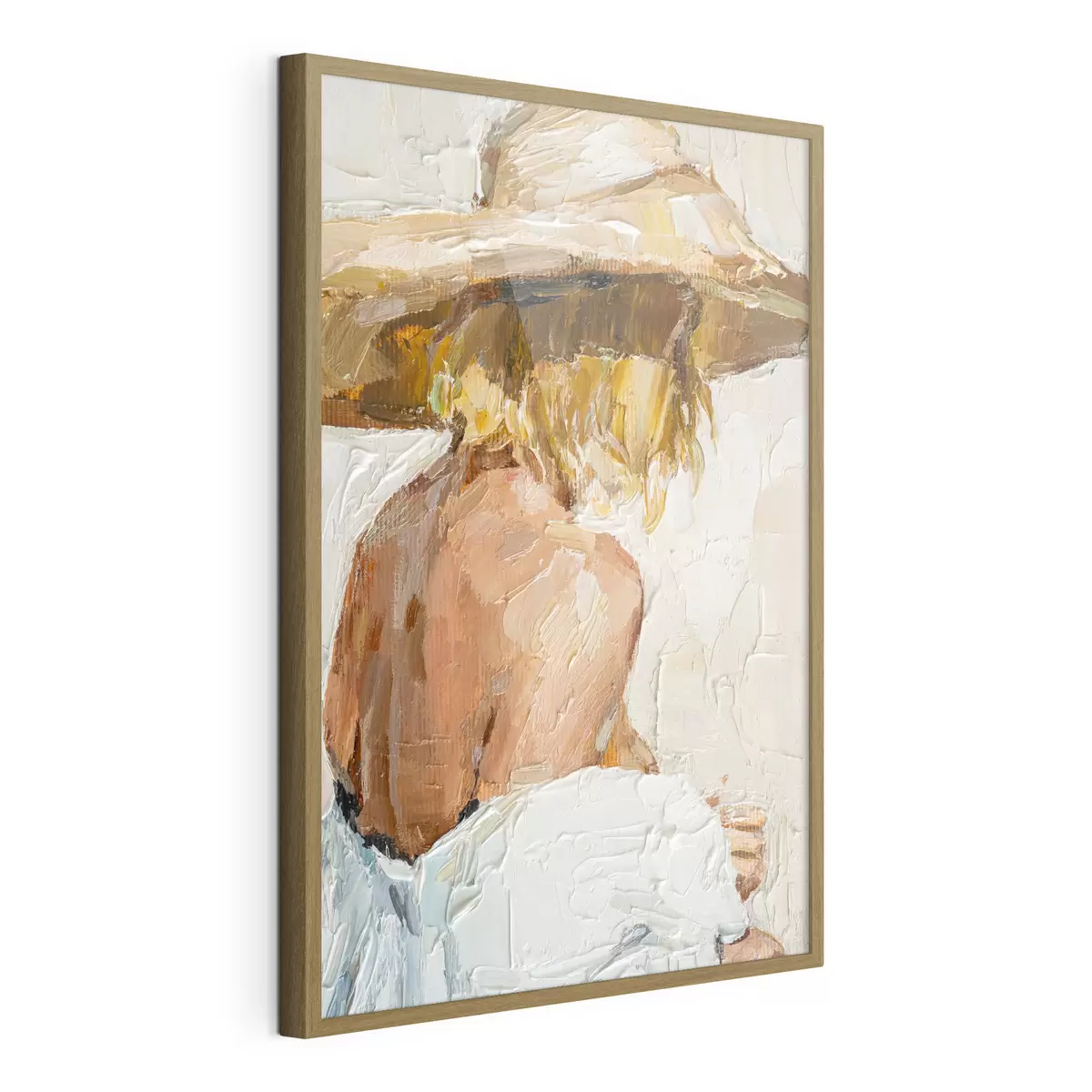 Poster Portrait d'une femme de dos à l'huile f37061