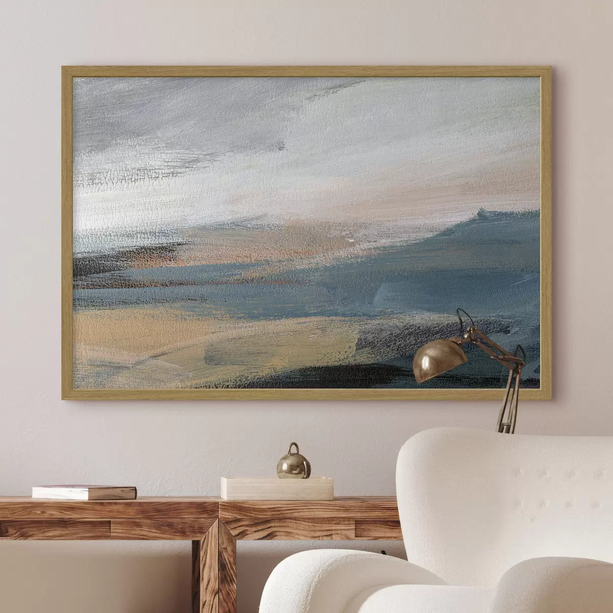 Poster Vue abstraite sur la plage et la mer f37064