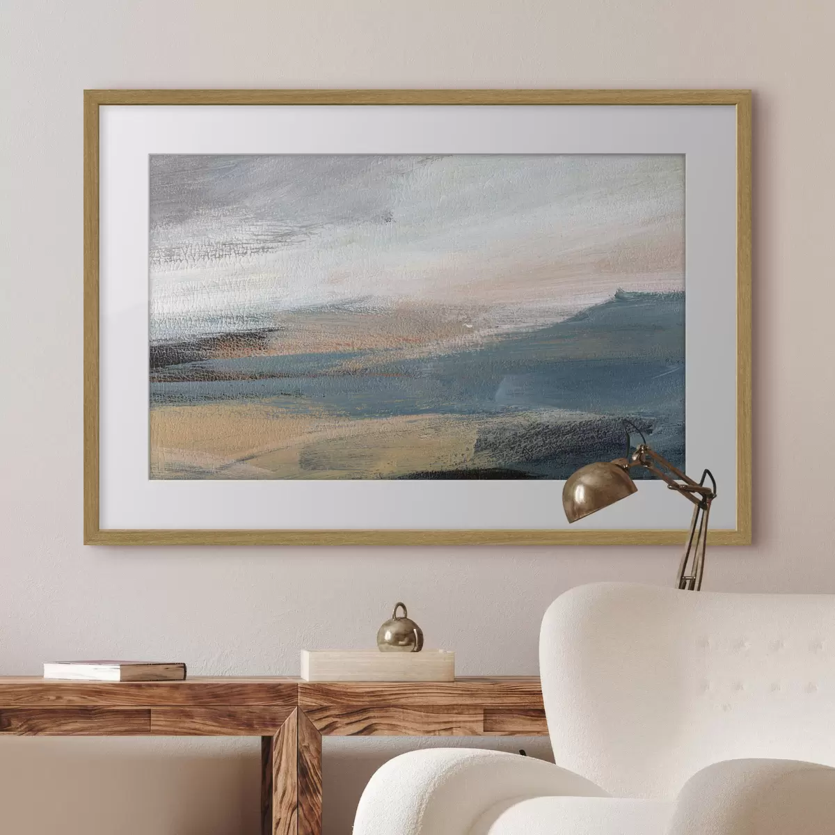 Poster Vue abstraite sur la plage et la mer f37064