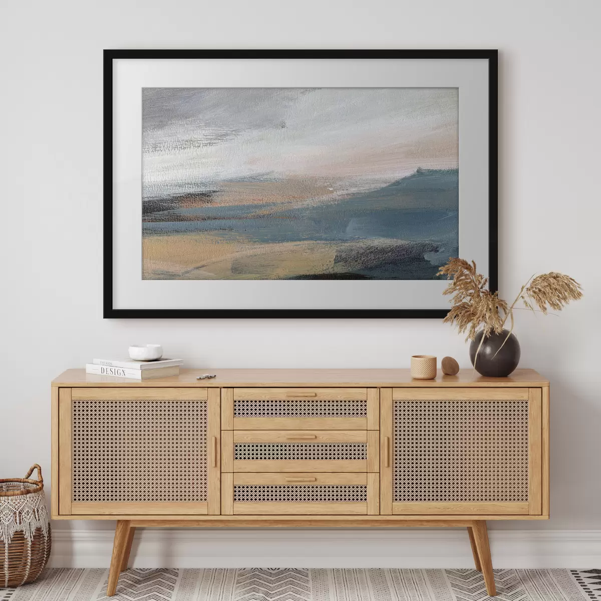 Poster Vue abstraite sur la plage et la mer f37064