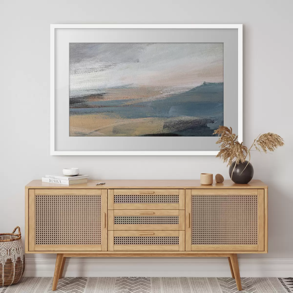 Poster Vue abstraite sur la plage et la mer f37064