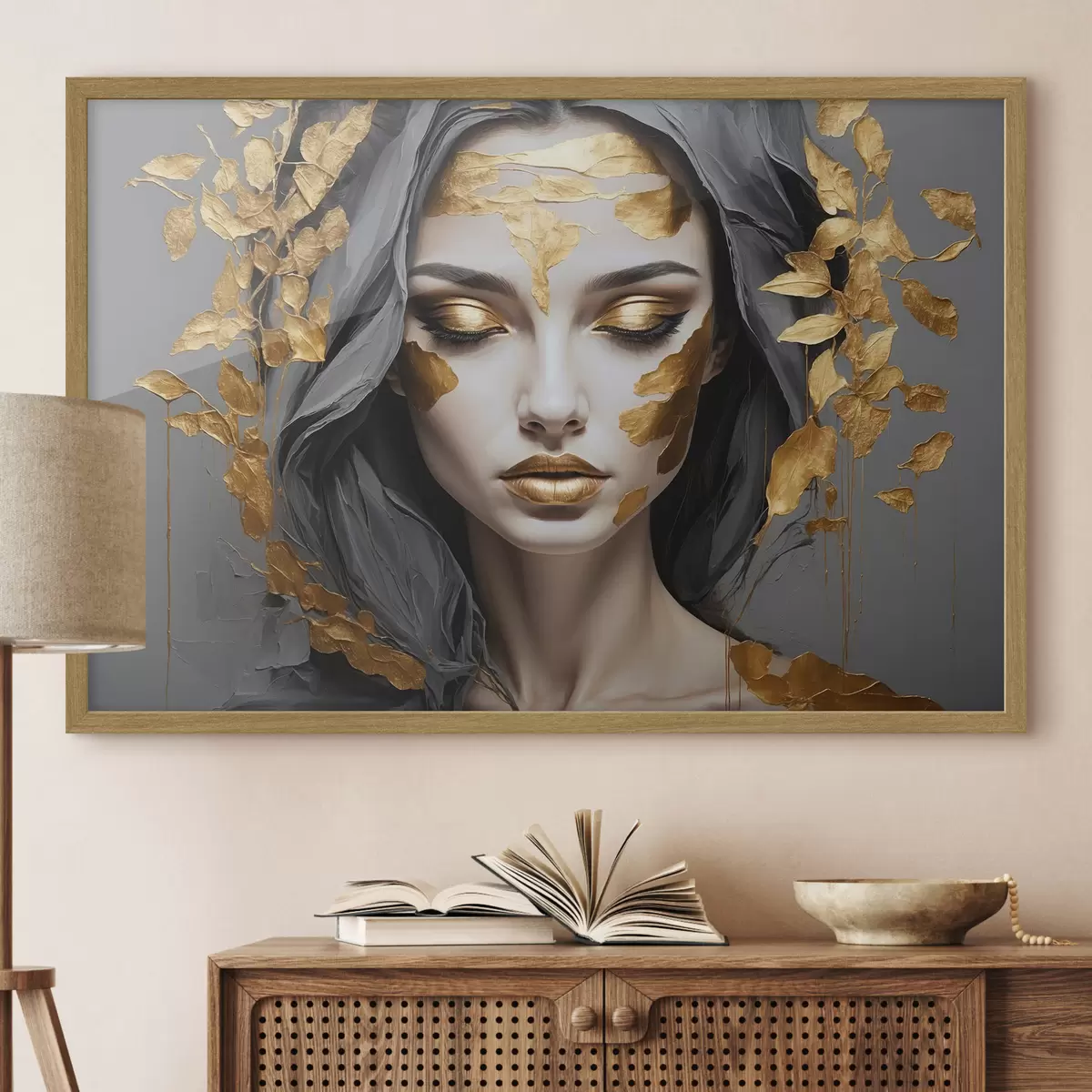 Poster Regard intérieur doré f37326