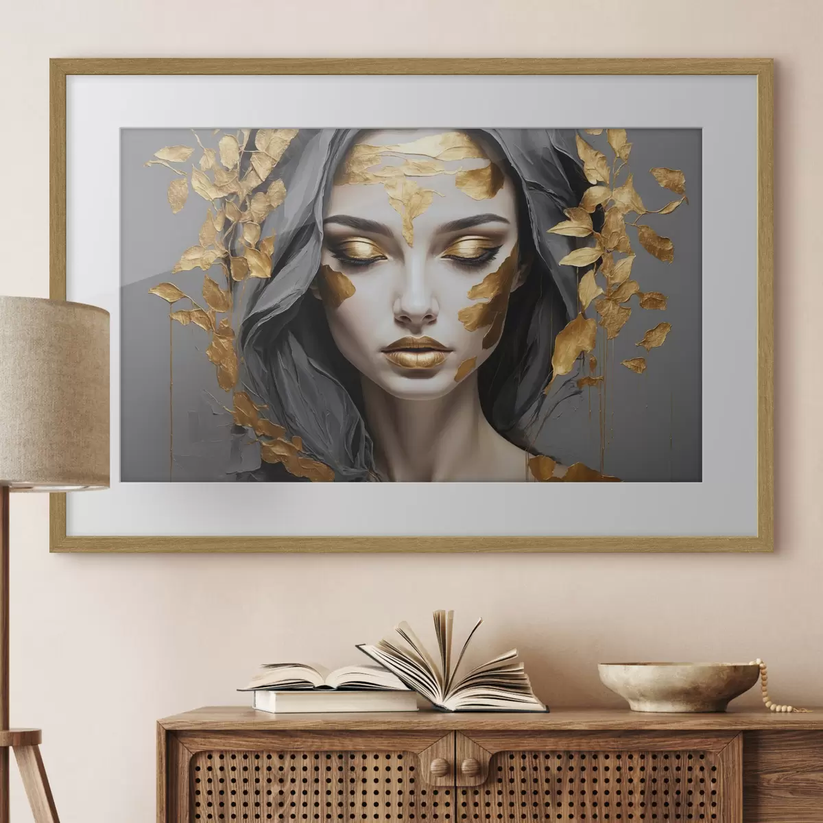 Poster Regard intérieur doré f37326