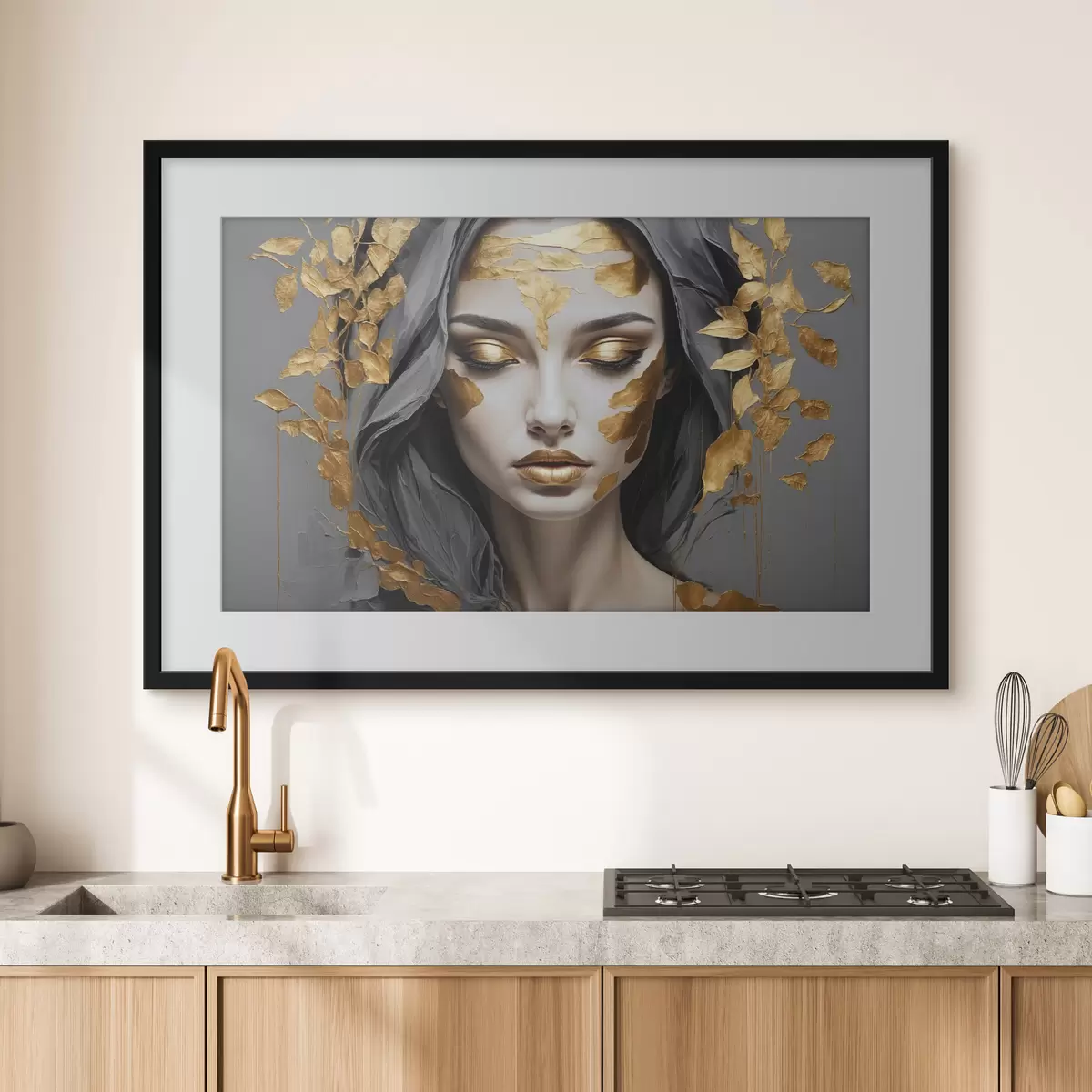 Poster Regard intérieur doré f37326
