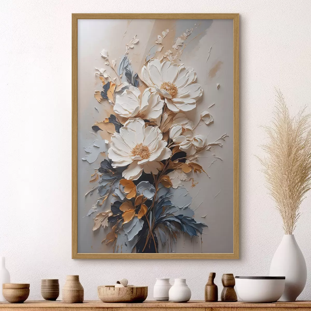 Poster Fleurs au feuillage sombre f37327