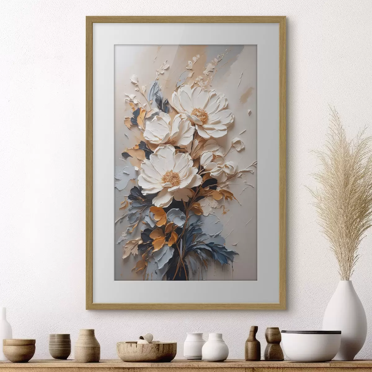 Poster Fleurs au feuillage sombre f37327