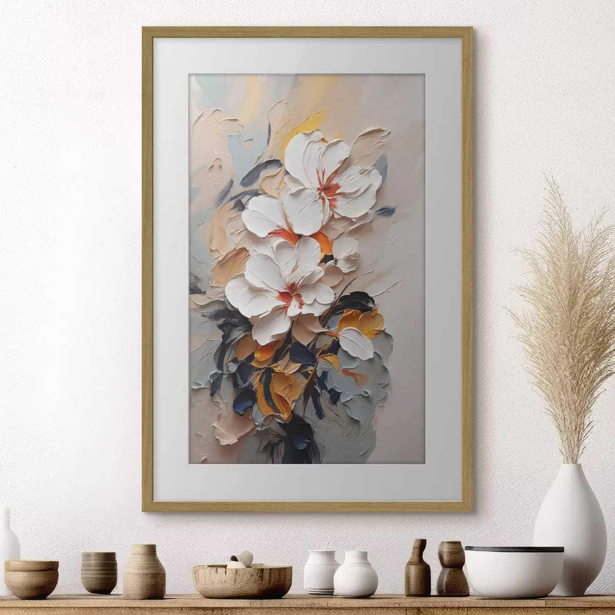 Poster Fleurs abstraites à l'huile f37330