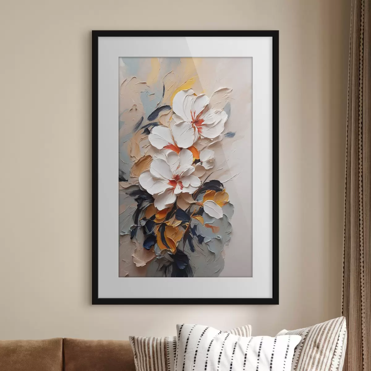 Poster Fleurs abstraites à l'huile f37330