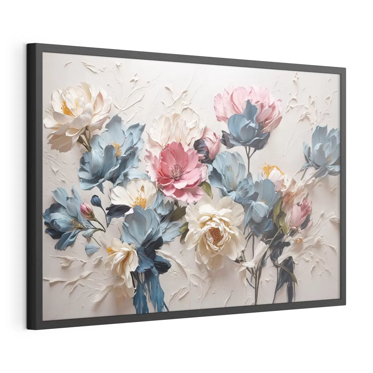 Poster Fleurs abstraites multicolores à l'huile f37336