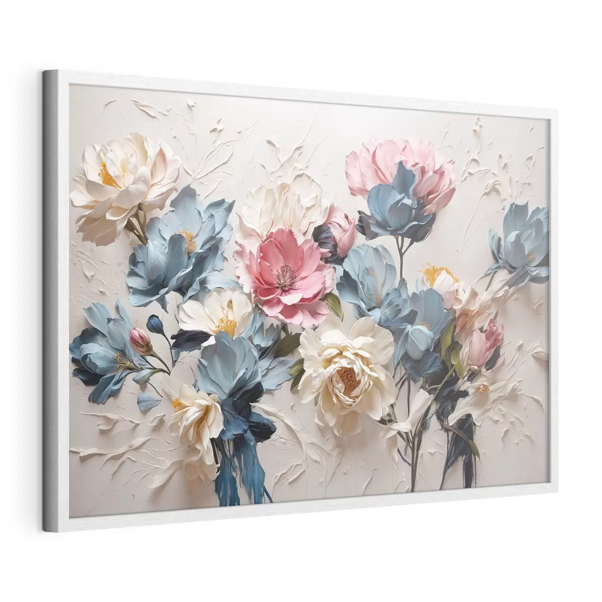 Poster Fleurs abstraites multicolores à l'huile f37336