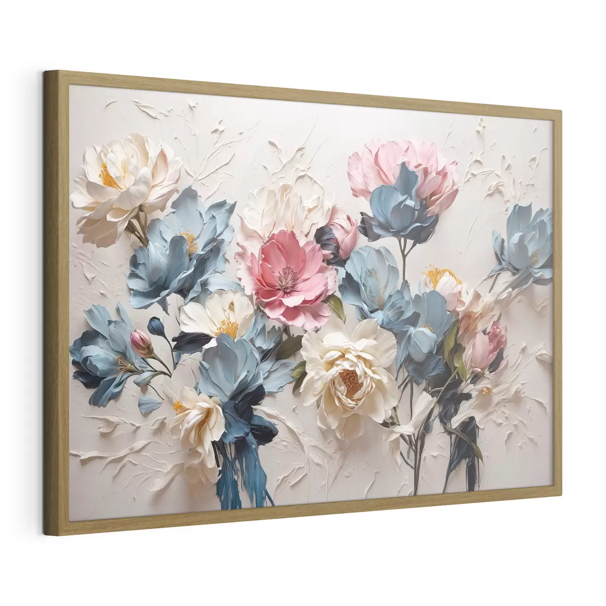Poster Fleurs abstraites multicolores à l'huile f37336