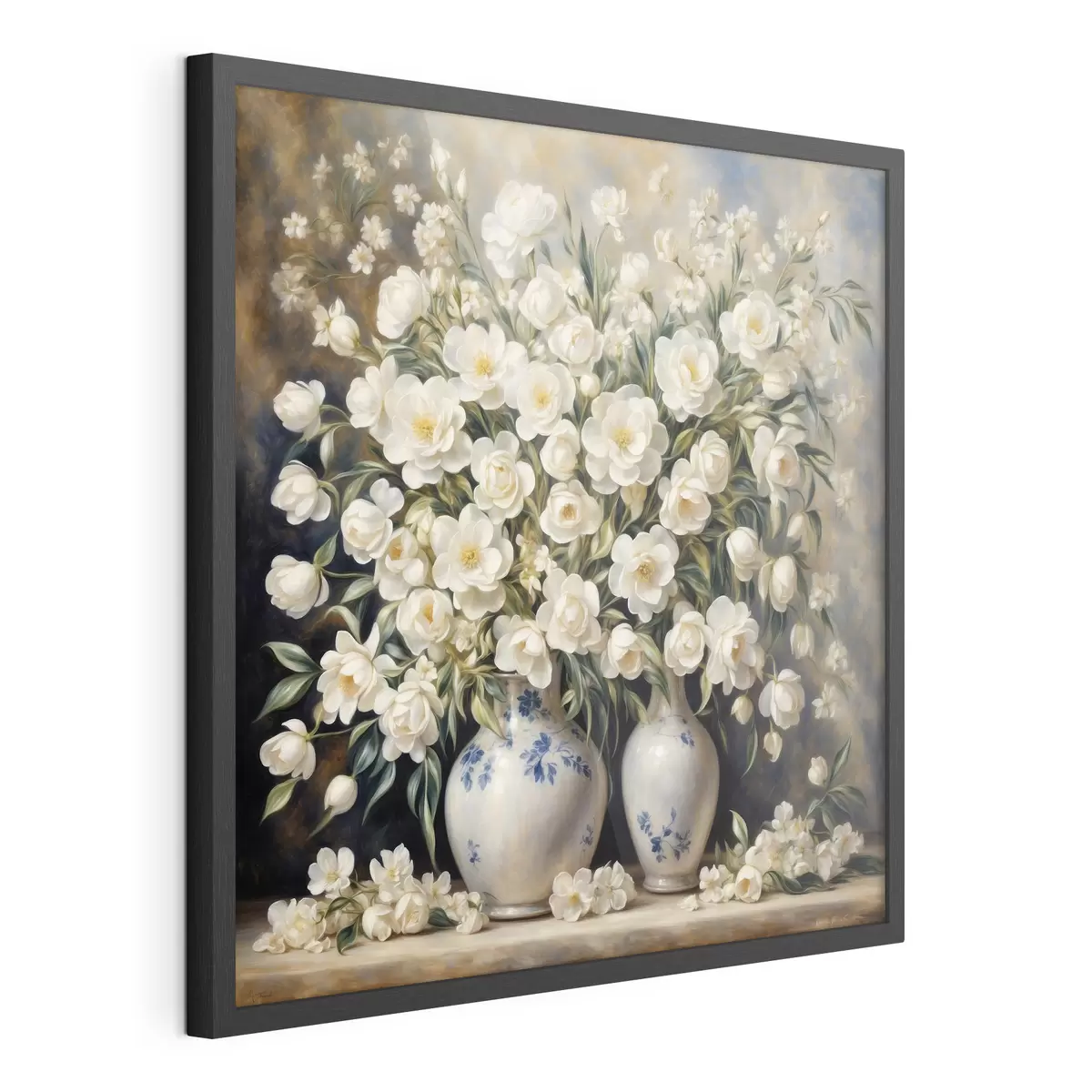 Poster Bouquet blanc dans le style d'Auguste Renoir f37440