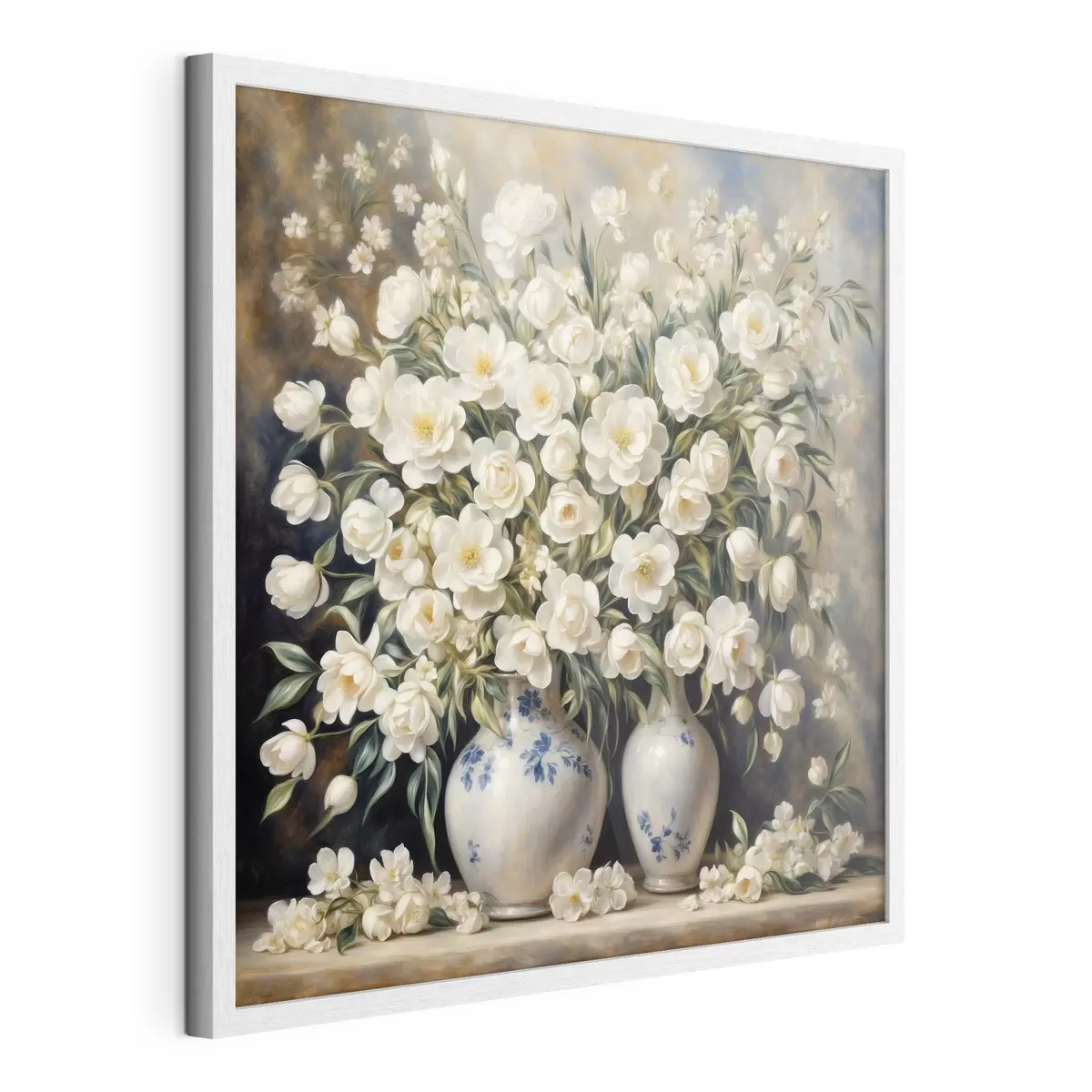 Poster Bouquet blanc dans le style d'Auguste Renoir f37440