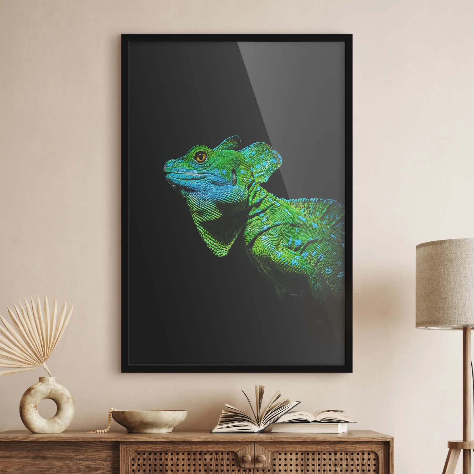 Papier peint Lézard vert f37287