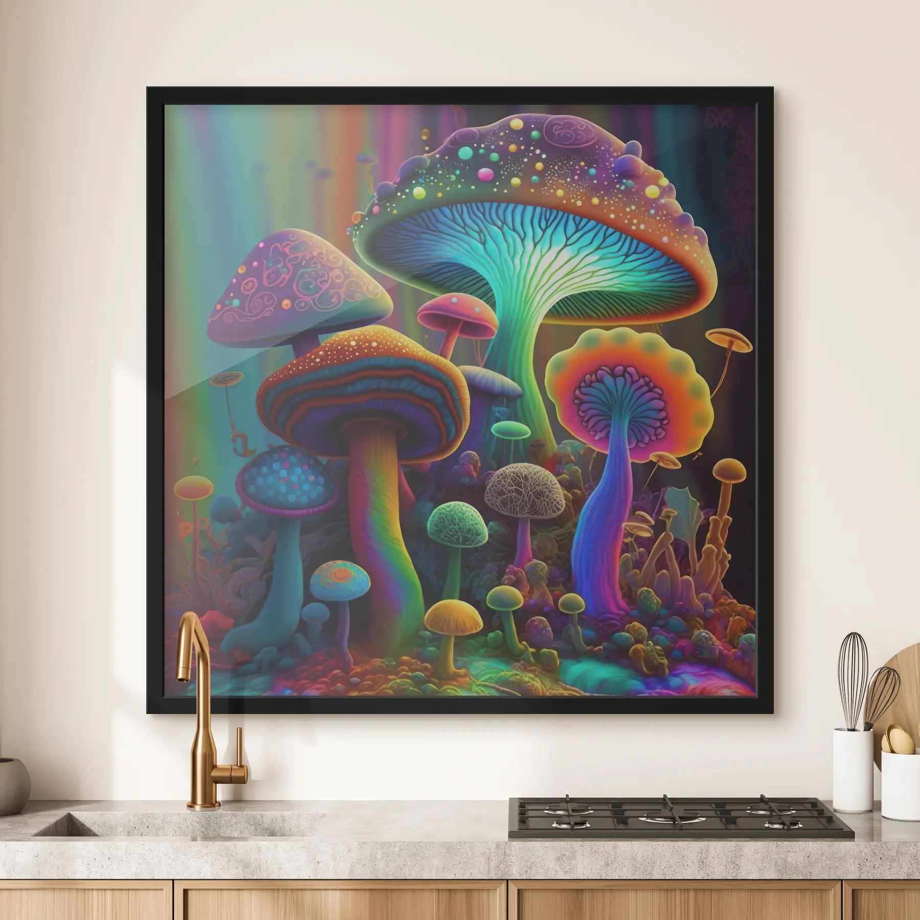 Papier peint Champignons colorés f37291