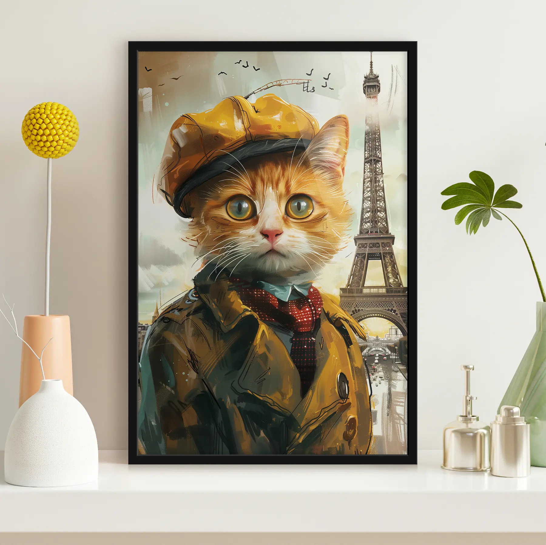 Tableau Un chat à Paris f37456