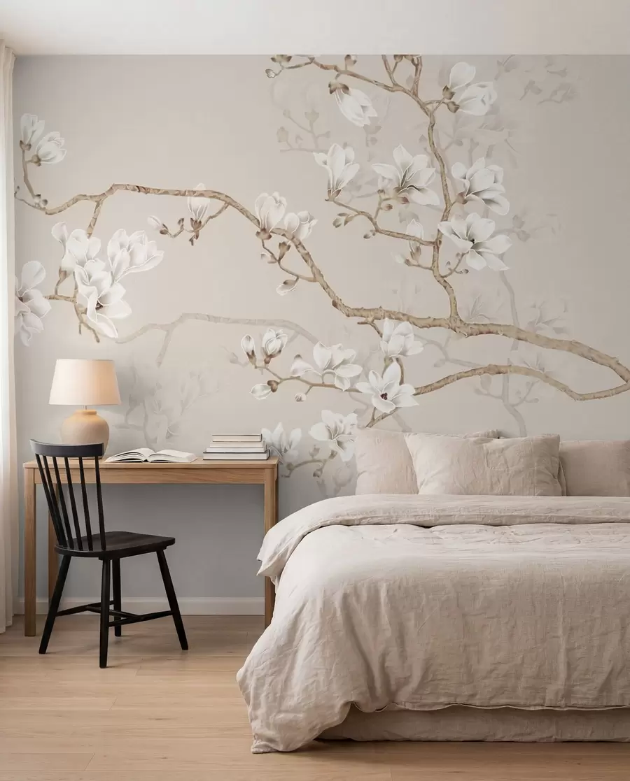 Papier peint Magnolia dans le jardin u25842d1