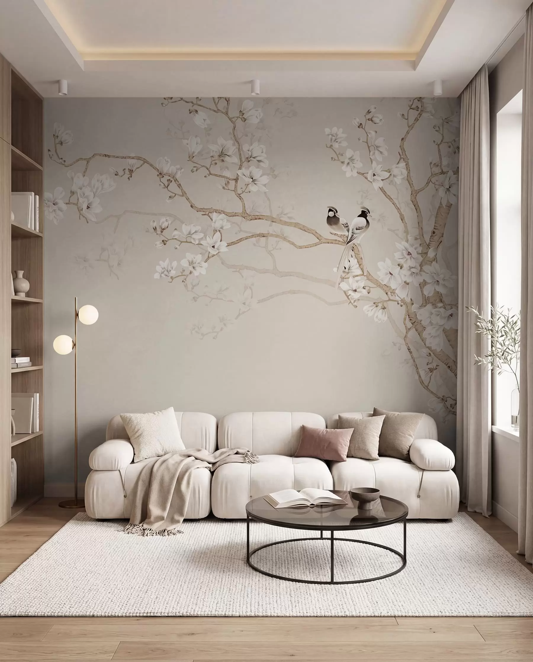 Papier peint Magnolia dans le jardin u25842d1