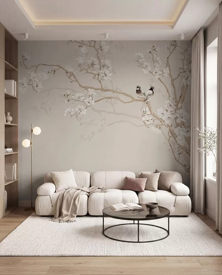 Papier peint Magnolia dans le jardin u25842d1