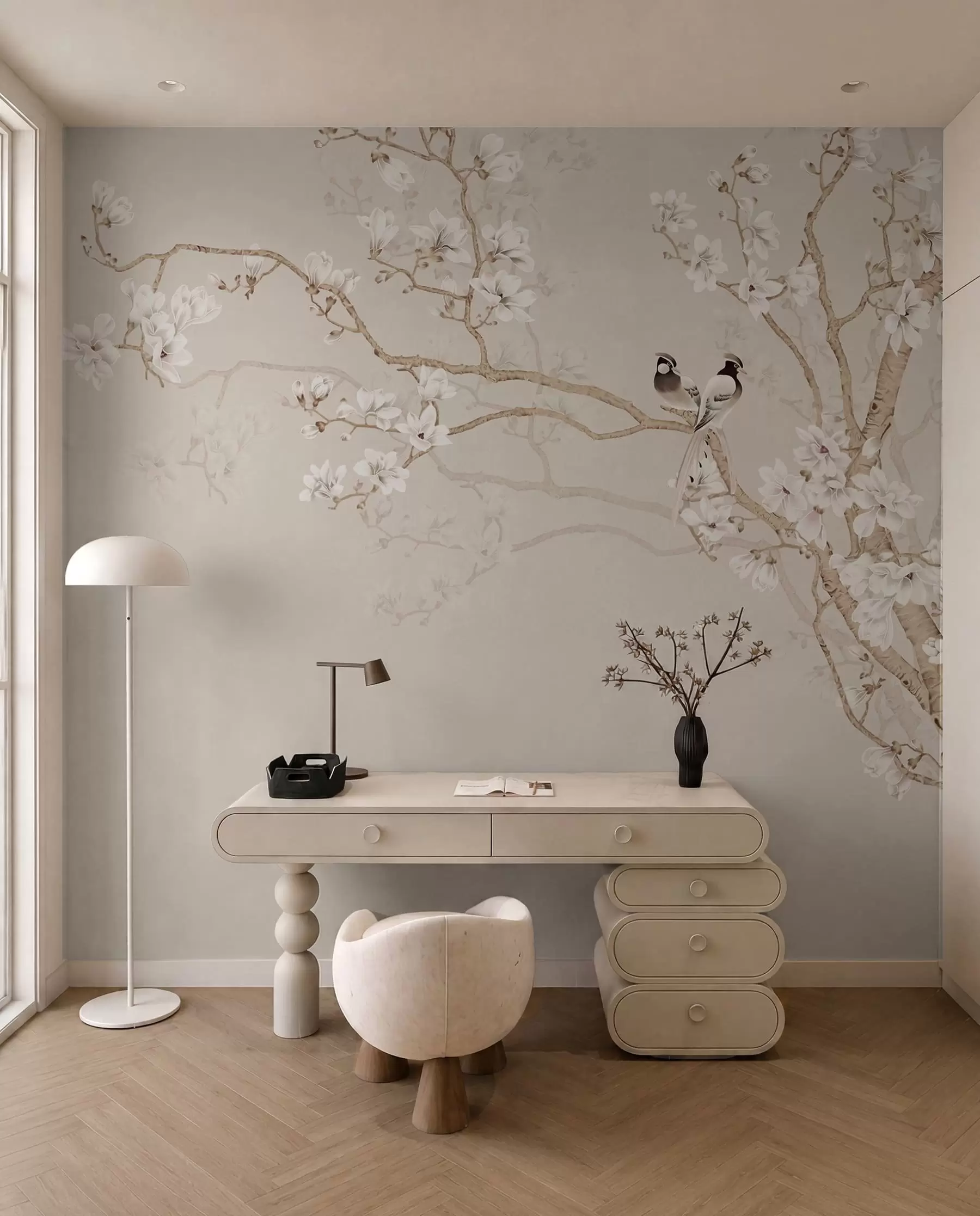 Papier peint Magnolia dans le jardin u25842d1