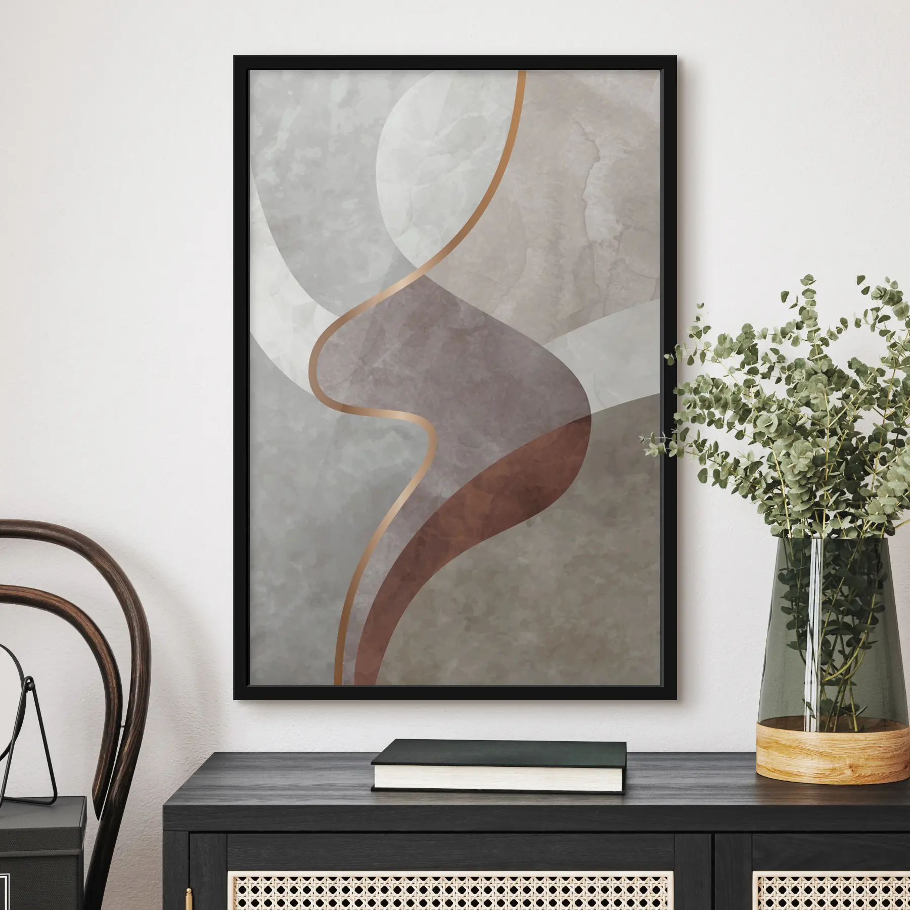 Papier peint Abstraction géométrique à l'aquarelle f37489