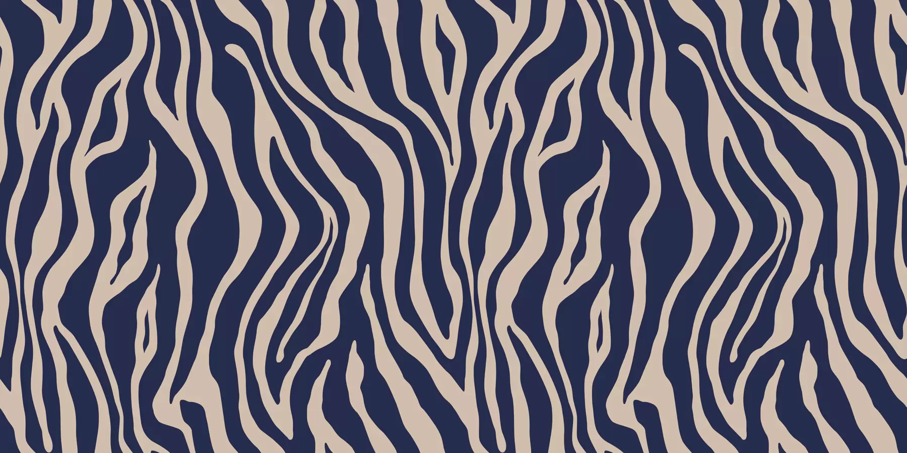 Papier peint Impression vectorielle de peau de zèbre en bleu et blanc u99173v1